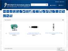 Tablet Screenshot of pegnitz-schrauben.de